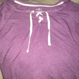 Long sleeve purple top